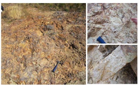 Figure 8. Altered porphyritic rocks from the Lakavitsa prospect